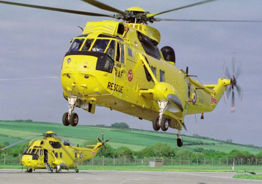 Helicópteros Sea King de búsqueda y rescate de la Real Fuerza Aérea Británica. Foto RAF