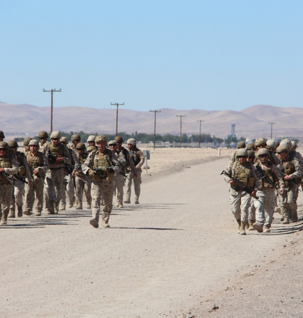 Marcha por el desierto del Grupo de Tanques Guías Foto Ejército de Chile