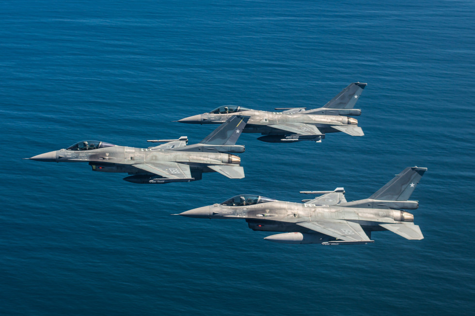 Cazas F 16 Block 50 del Grupo de Aviación 3 Foto FACh