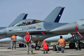 Cazas F 16 MLU en el ejercicio Salitre 2022 Foto FACh