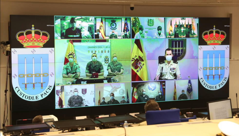 Videoconferencia ministerio de defensa rey