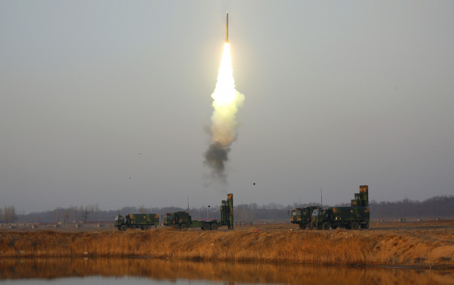 Sistema de misiles chino. Foto Ministerio de Defensa de la República Popular China