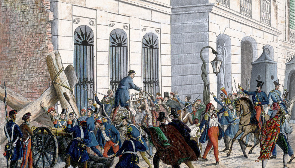 Escenas de la revolucion de 1842 por Puiggarí Llobet, Josep