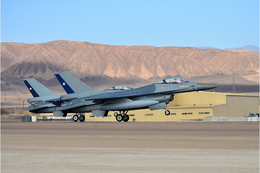 Aviones de combate Lockheed Martin F 16 Block 50 del Grupo de Aviación N 3 Foto FACh