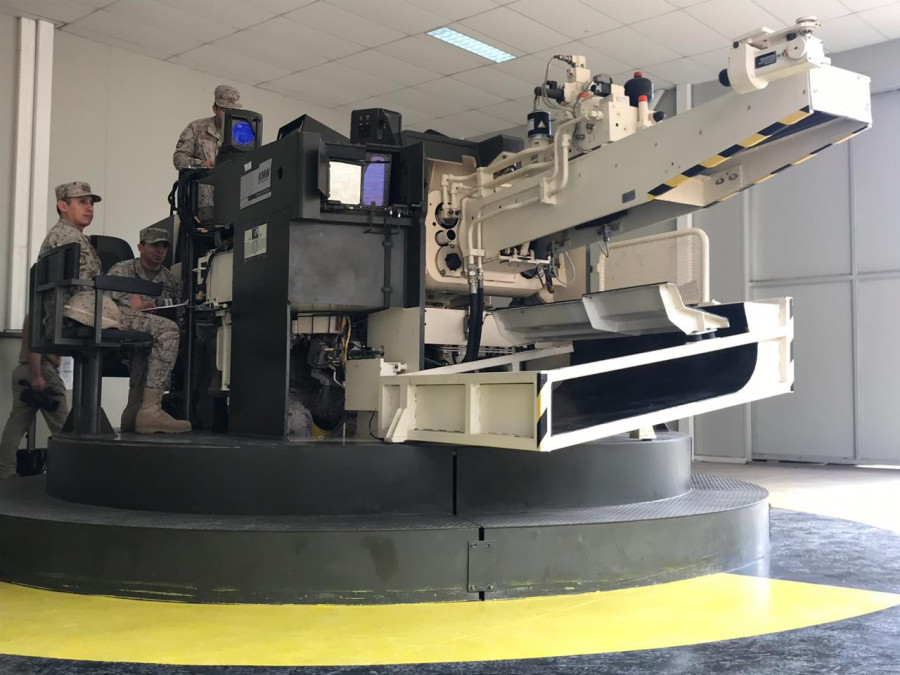 Simulador de procedimientos de torre de tanque Leopard 2A4 del Cecombac Foto Ejército de Chile