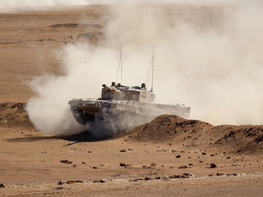 Leopard 2A4 del Grupo de Tanques Vencedores de la Brigada Acorazada Coraceros Foto Ejército de Chile