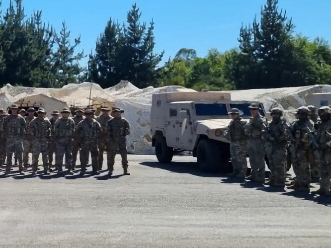 Blindado ligero táctico KLTV 4x4 de la Infantería de Marina en Arauco Foto Armada de Chile