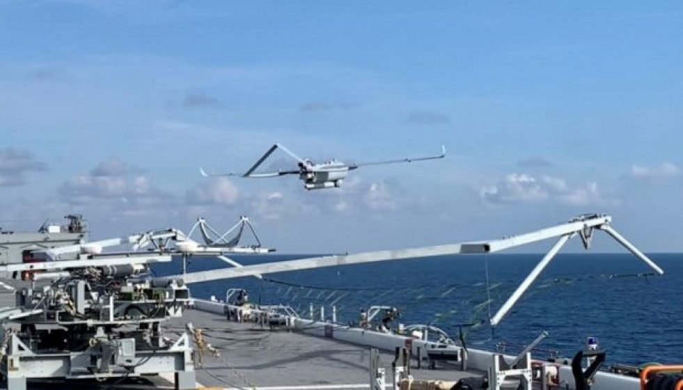 El UAV Aerosonde de Textron vuela por primera vez a bordo del USS Miguel Keith