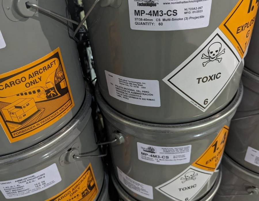 Granadas Lacrimogenas. Foto Infodefensa