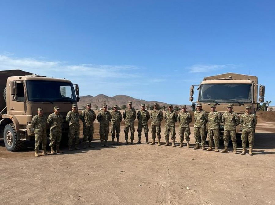 Curso de conducción camiones Mercedes Benz Atego 1023 en Brigada Acorazada Coraceros Foto Ejército de Chile