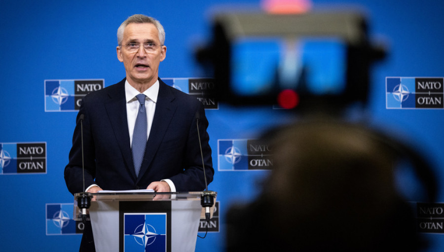 Jens Stoltenberg este lunes en Bruselas. Foto OTAN