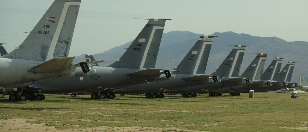 Aviones KC 135 de la Fuerza Aérea de Estados Unidos. Foto USAF