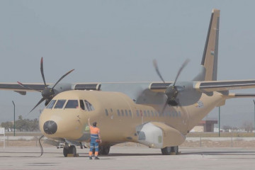 Avión C295 ensamblado en España para la India. Foto Airbus