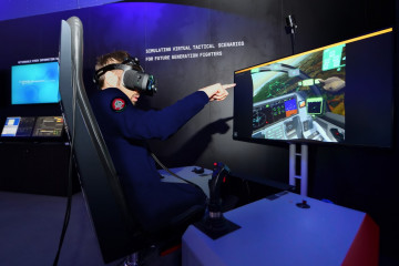 Simulación de vuelo. Foto Leonardo