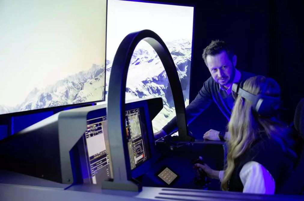 Simulador de vuelo del programa FCAS en Manching, Alemania. Foto Airbus