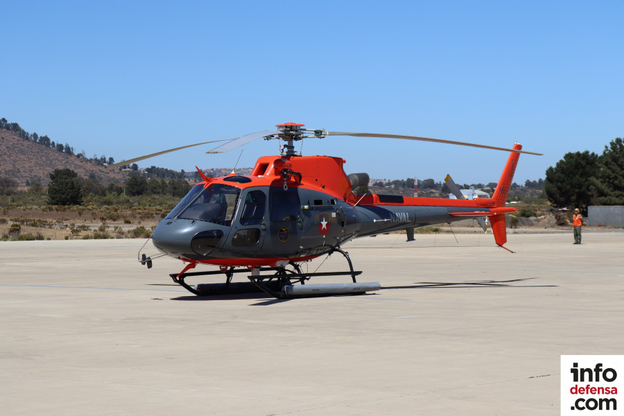 Helicóptero Airbus H125 en la base aeronaval Concón Foto Nicolás García E