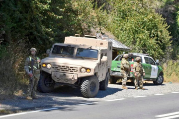 Blindado táctico Kia KLVT 4x4 de la Infantería de Marina en Arauco Foto referencial Armada de Chile