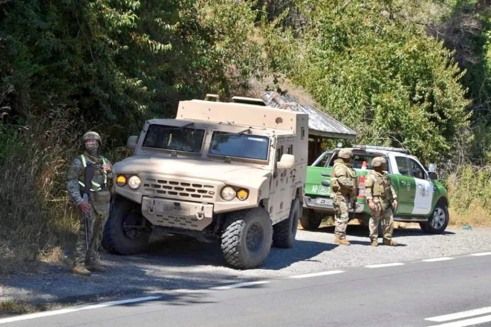 Blindado táctico Kia KLVT 4x4 de la Infantería de Marina en Arauco Foto referencial Armada de Chile