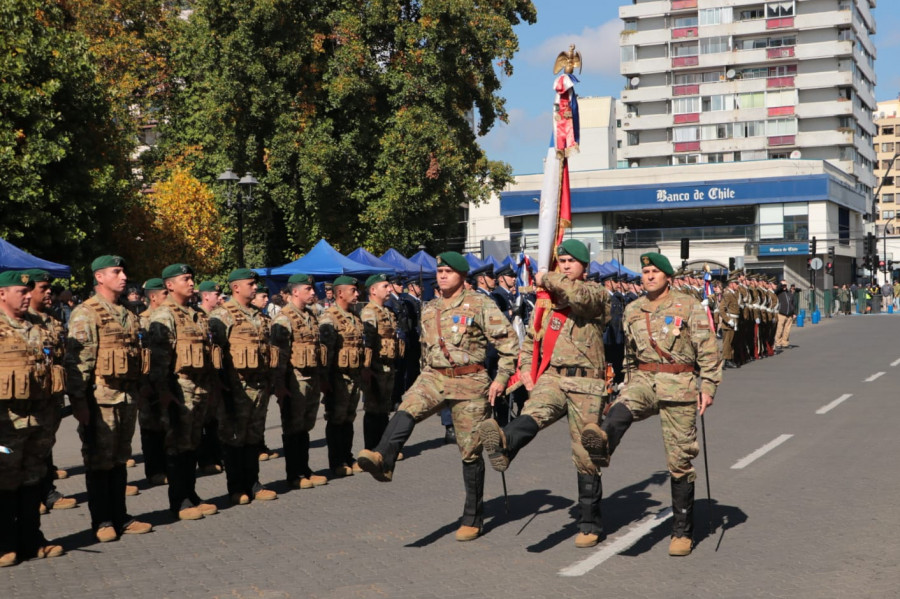 Desfile del bicentenario del Destacamento Tucapel Foto Ejército de Chile