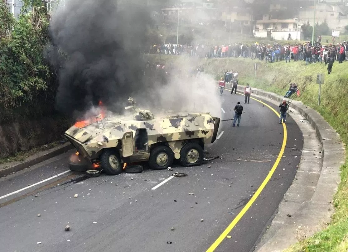 Urutu00fa incinerado 2019. Foto RRSS Ecuador