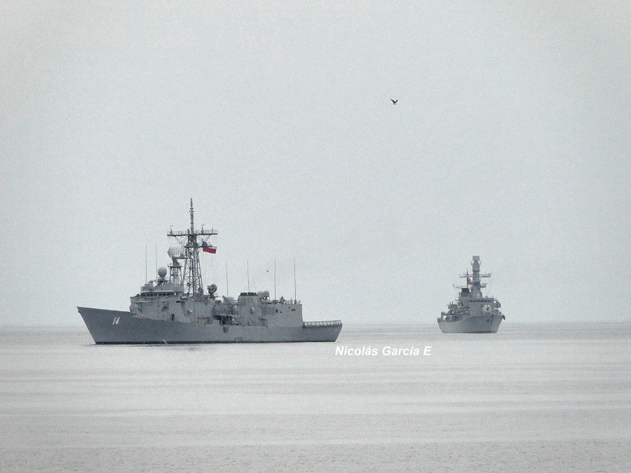 Fragatas de la Escuadra Nacional de la Armada de Chile Foto referencial Nicolás García E