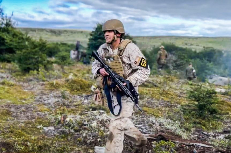 Rrepresentante de la VI División de Ejército en la competencia Mejor Guerrero 2022 Foto referencial Ejército de Chile