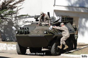 Carro Mowag Famae 6x6 portamortero del Regimiento de Infanteria Buin del Ejercito de Chile en Valparaiso Foto Nicolas Garcia E