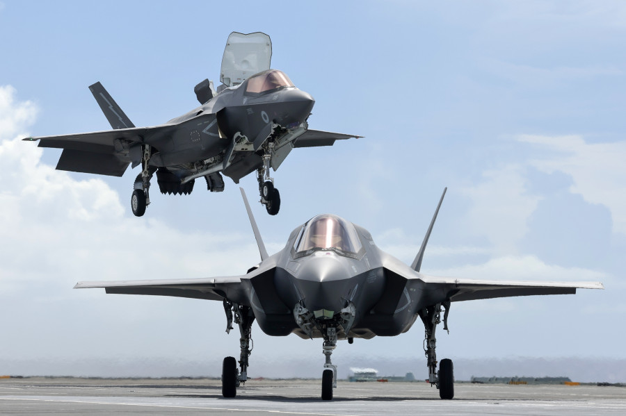 Aviones de combate F 35B británicos. Foto RAF