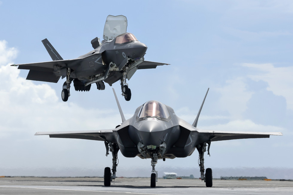 Aviones de combate F 35B británicos. Foto RAF