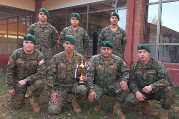 Equipo ganador de la categoría mortero de la Competencia de Artillería y Morteros 2023 Foto Ejército de Chile