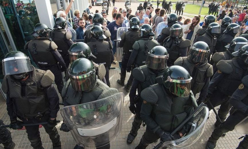 Antidisturbios de la guardia civil