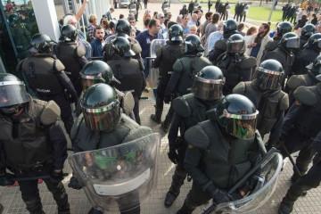 Antidisturbios de la guardia civil