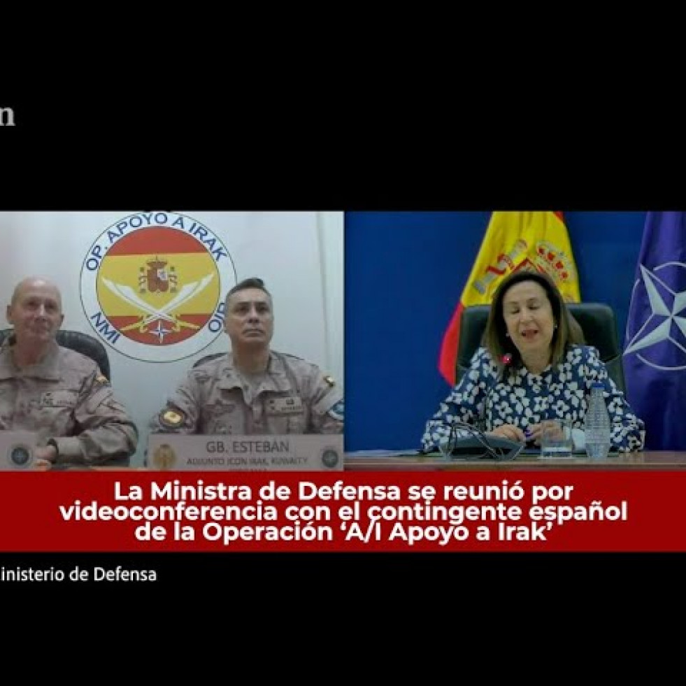 La Ministra de Defensa se reúne con el contingente español en Irak