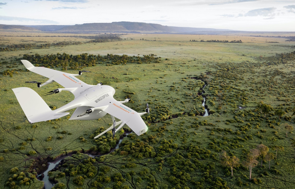 Wingcopter y Siemens Healthineers colaboran para repartir suministros médicos con drones en África