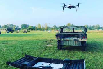 El Falcon forma parte del primer sistema automatizado de monitoreo y seguridad perimetral basado en drones desarrollado para la Fuerza Aérea de Estados Unidos Foto Easy Aerial