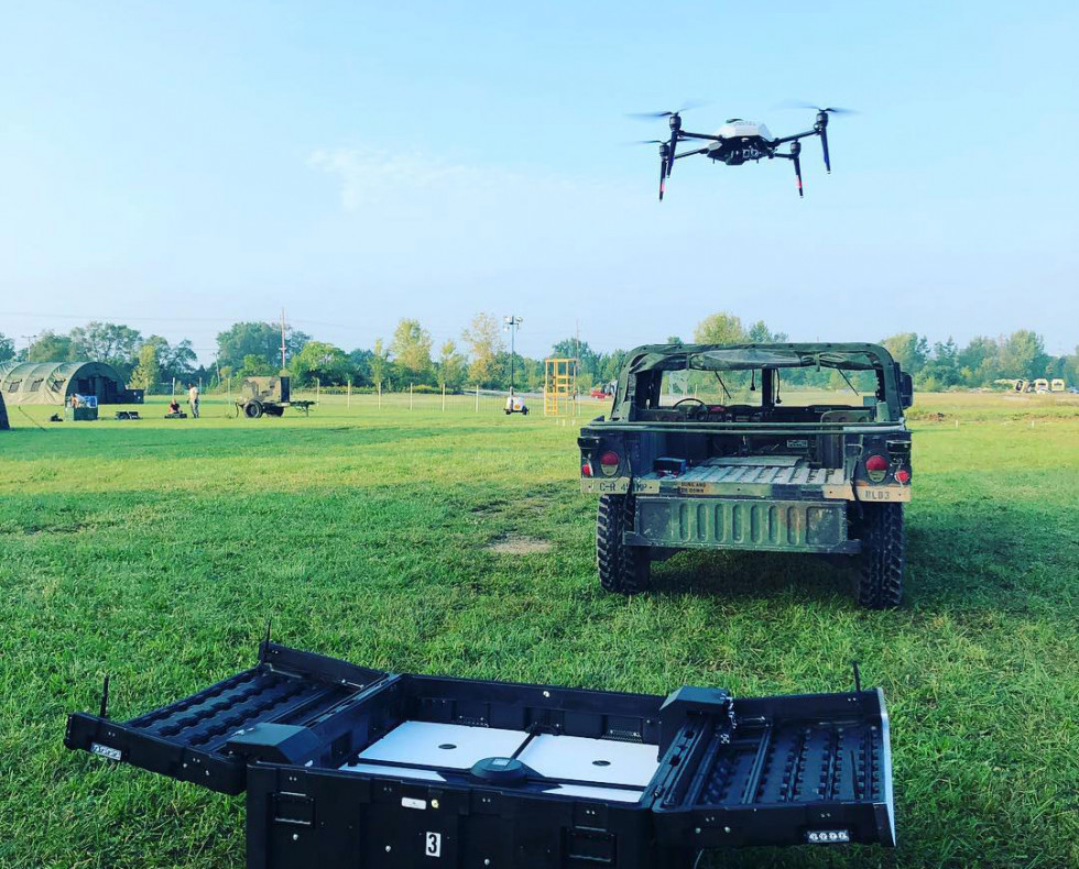 El Falcon forma parte del primer sistema automatizado de monitoreo y seguridad perimetral basado en drones desarrollado para la Fuerza Aérea de Estados Unidos Foto Easy Aerial