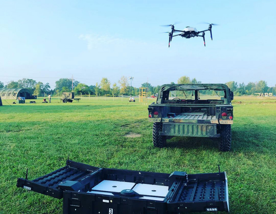El Falcon forma parte del primer sistema automatizado de monitoreo y seguridad perimetral basado en drones desarrollado para la Fuerza Aérea de Estados Unidos Foto Easy Aerial