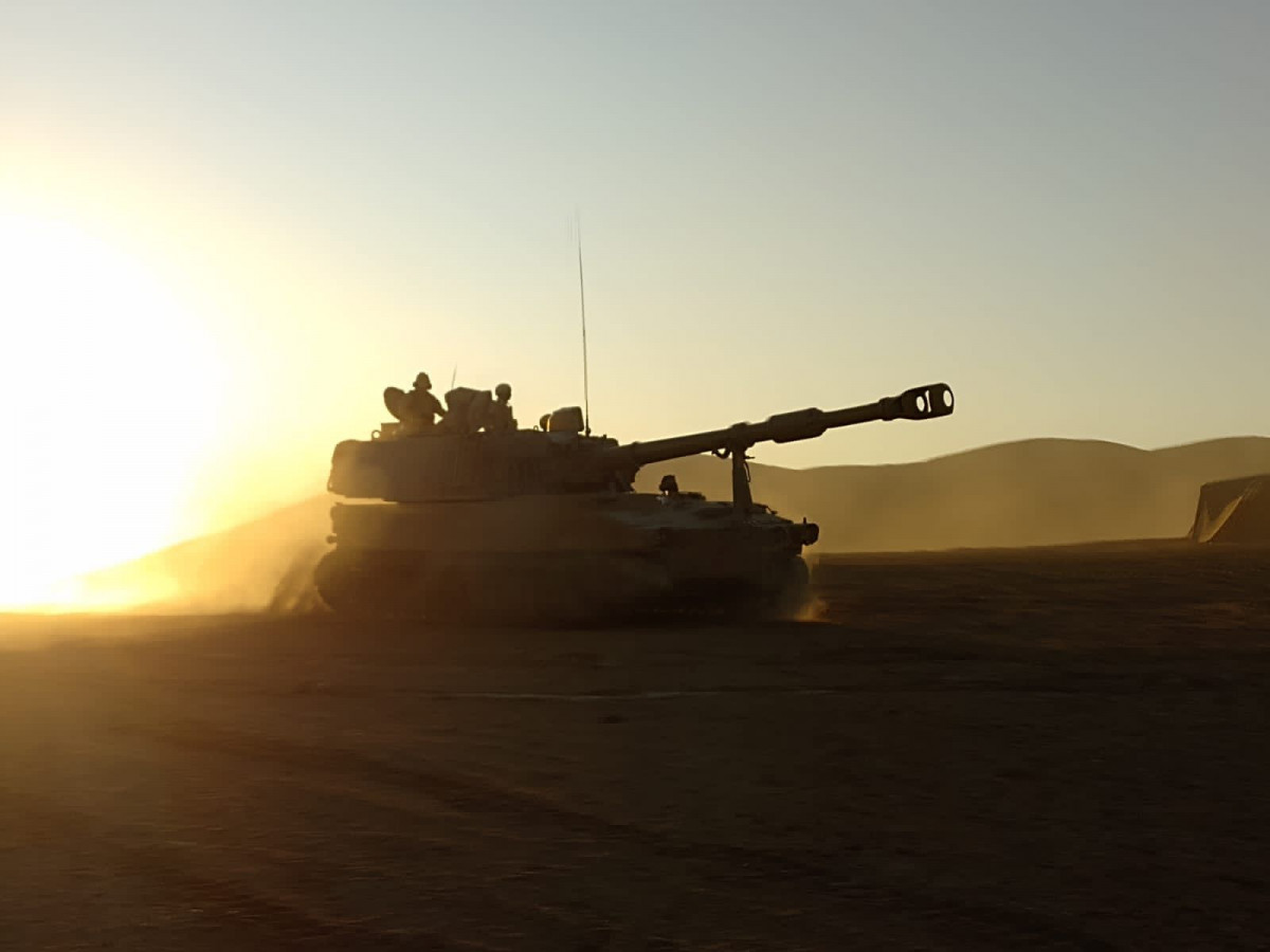 Obús autopropulsado M109 en el ejercicio Tarapacá Foto Ejército de Chile