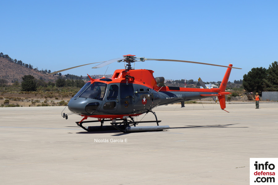 Helicóptero Airbus H125 en la base aeronaval Concón Foto Nicolás García E