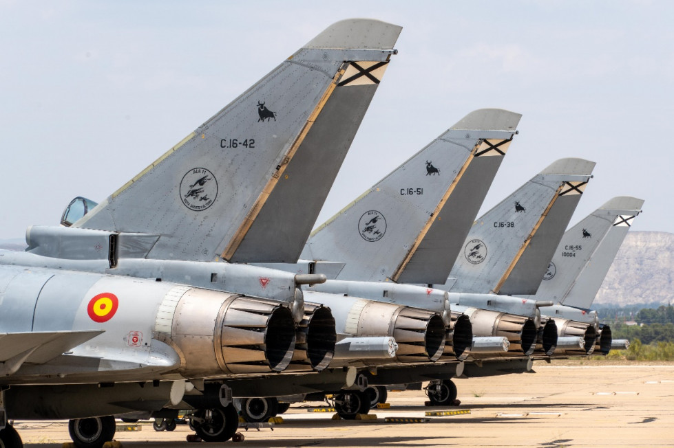 FIN SIRIO 23 2 EUROFIGHTER DESPLEGADOS EN LA BASE AEREA DE ZARAGOZA DURANTE EL EJERCICIO SIRIO 23