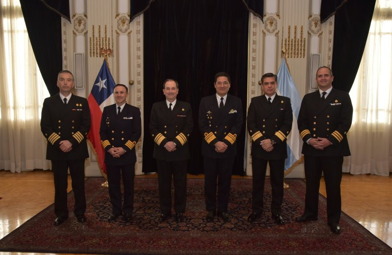 Representantes navales chilenos y argentinos de la Reuniu00f3n Bilateral de Estados Mayores Foto Armada de Chile
