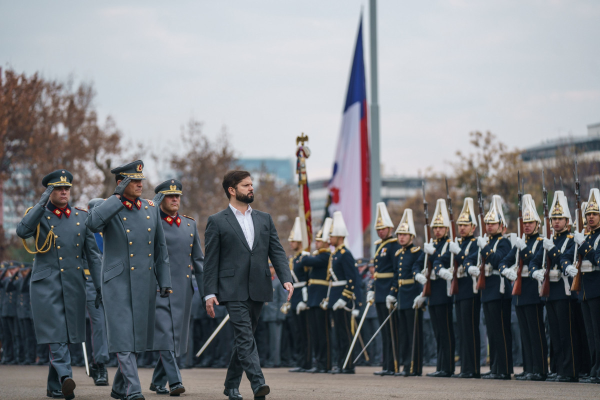 Gabriel Boric en juramento a la bandera 2023 Foto Prensa Presidencia de Chile
