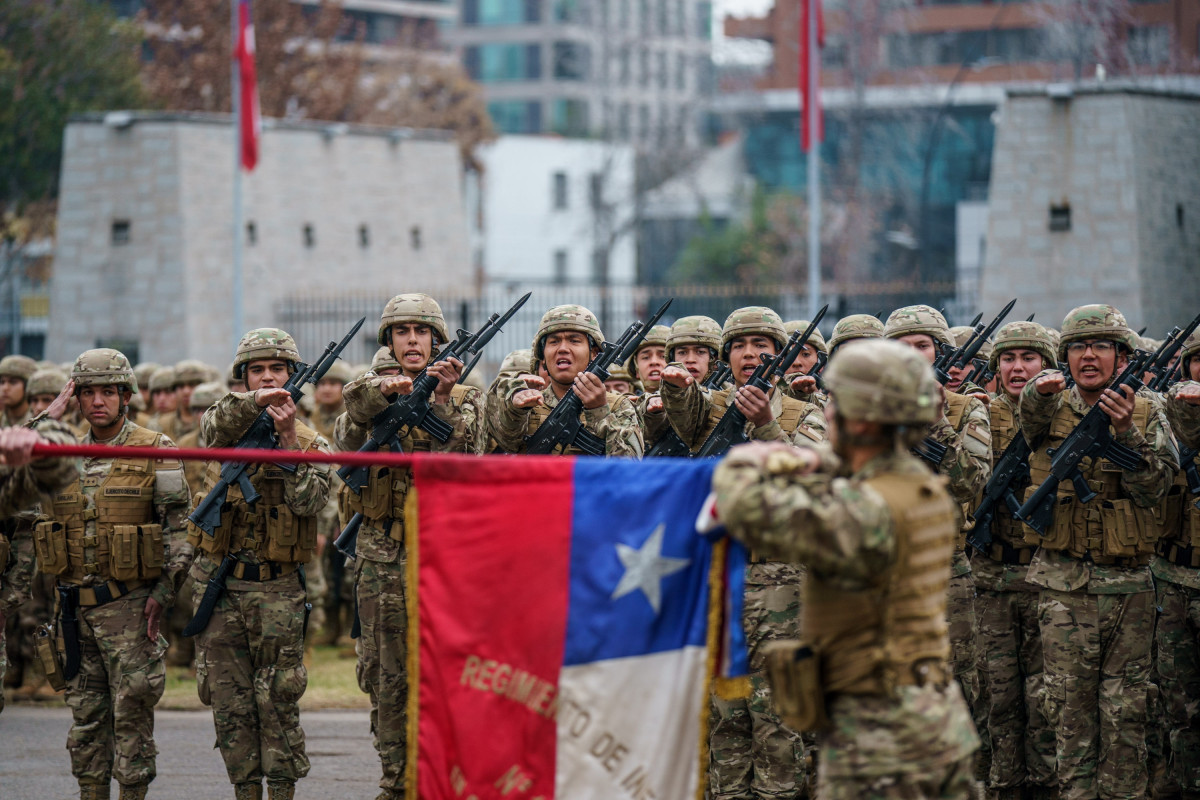 El Regimiento de Infanteru00eda Buin realiza el juramento a la bandera au00f1o 2023 Foto Prensa Presidencia de Chile