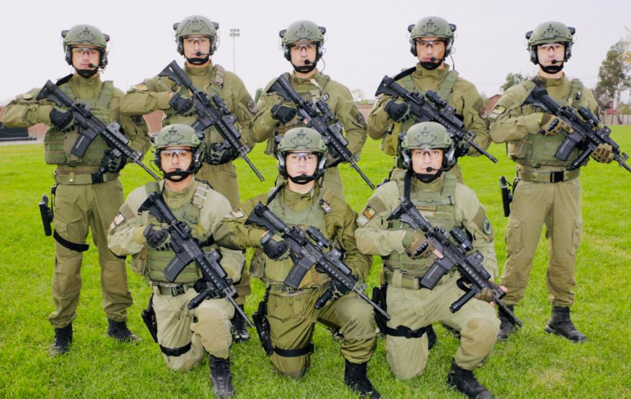 Efectivos del Grupo de Operaciones Policiales Especiales Foto Carabineros de Chile