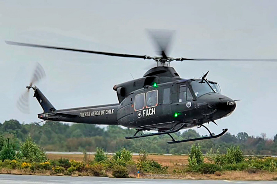 Helicóptero Bell 412 del Grupo de Aviación 5 Foto referencial FACh