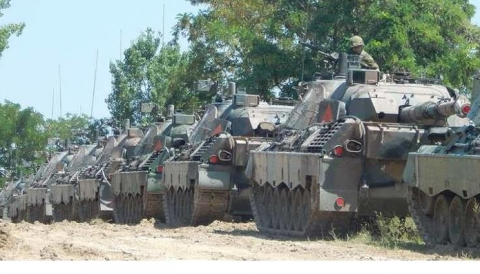 Carros de combate Leopard 1 griegos. Foto. Estado Mayor del Ejército de Grecia