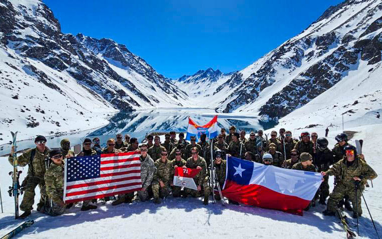 Entrenamiento de la 10 División de Montaña en Chile Foto Ejército de Estados Unidos