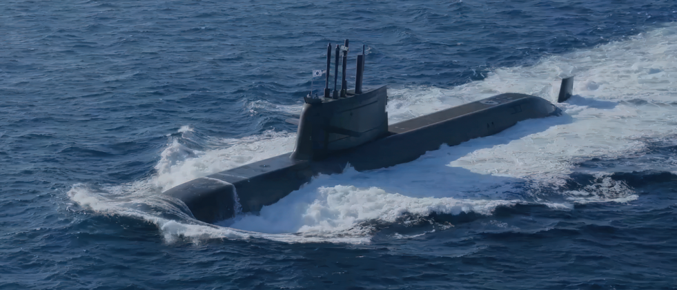 Submarino KSS III coreano. Foto. Ministerio de Defensa Nacional de Corea del Sur