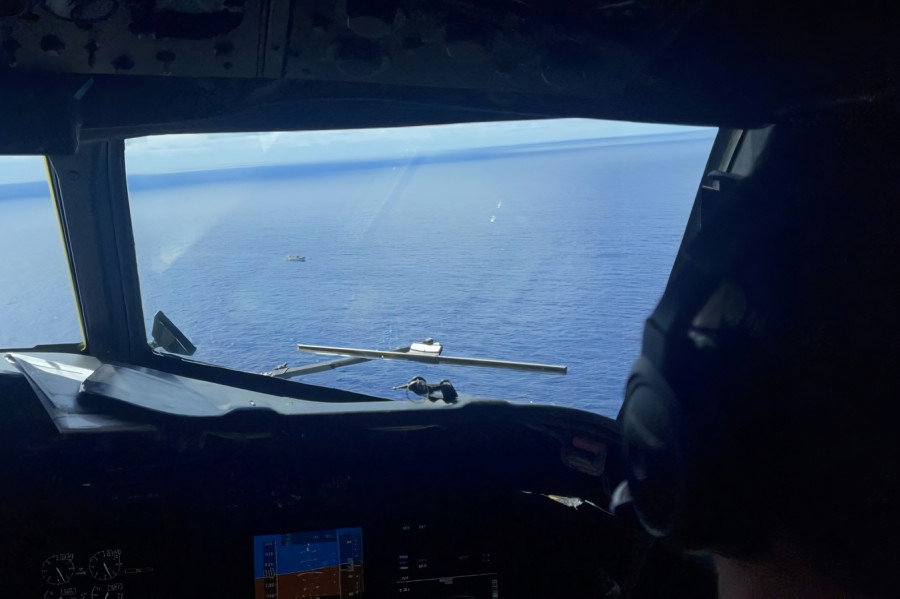 Aeronave P 3ACH Orion en la operación de fiscalización pesquera oceánica Mata Hui 3 al este de la isla de Rapa Nui Foto Armada de Chile