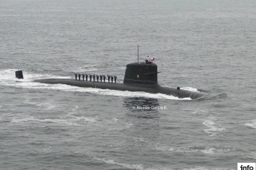 Submarino clase Scorpene SS 22 General Carrera de la Armada de Chile Foto Nicolás García